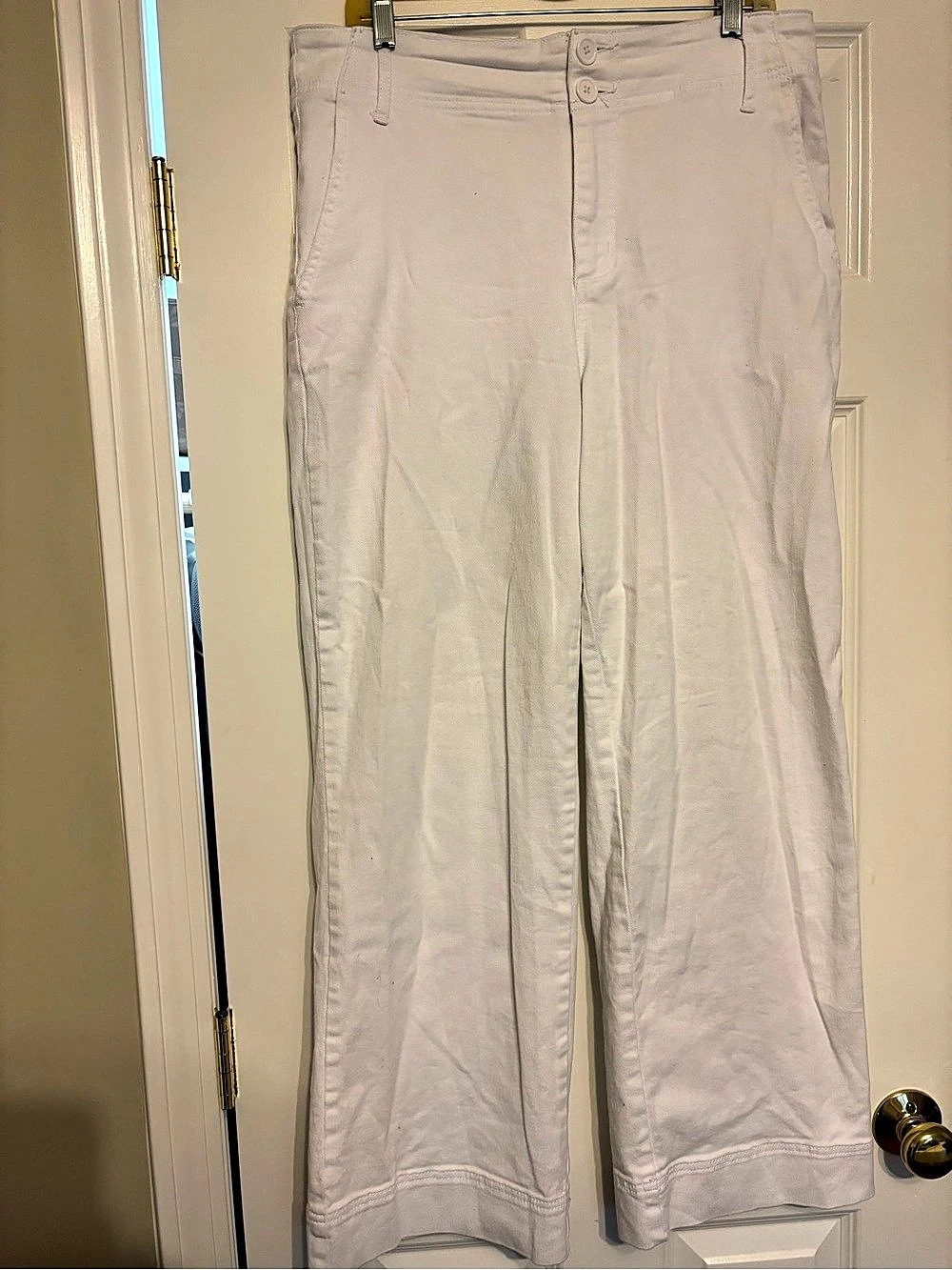 a new day Wide Leg Cotton Pants in White Size 14